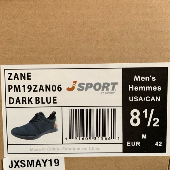 JSport by Jambu Zane dark blue casual shoe sneaker men’s new - Picture 11 of 13
